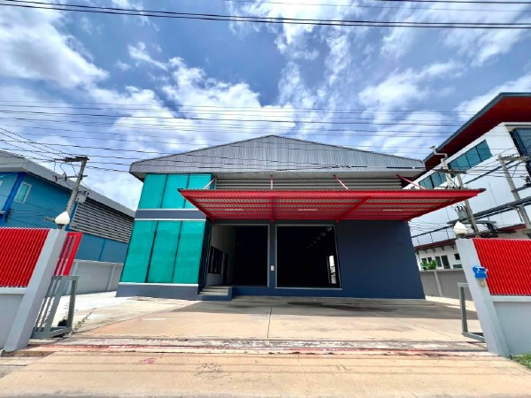 F 5488 ให้เช่าโกดังโรงงานพร้อมออฟฟิศย่านใกล้วัดโพธิ์แจ้ ขนาด 1,000 ตรม. พิกัดต.บางน้ำจืด สมุทราสาคร